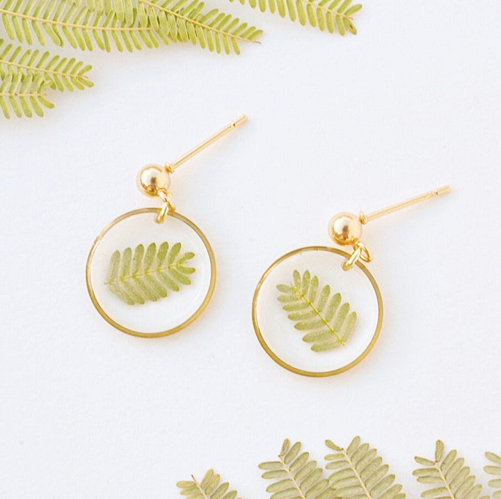 Funeral Flowers Custom (made to order) pressed flower resin earrings