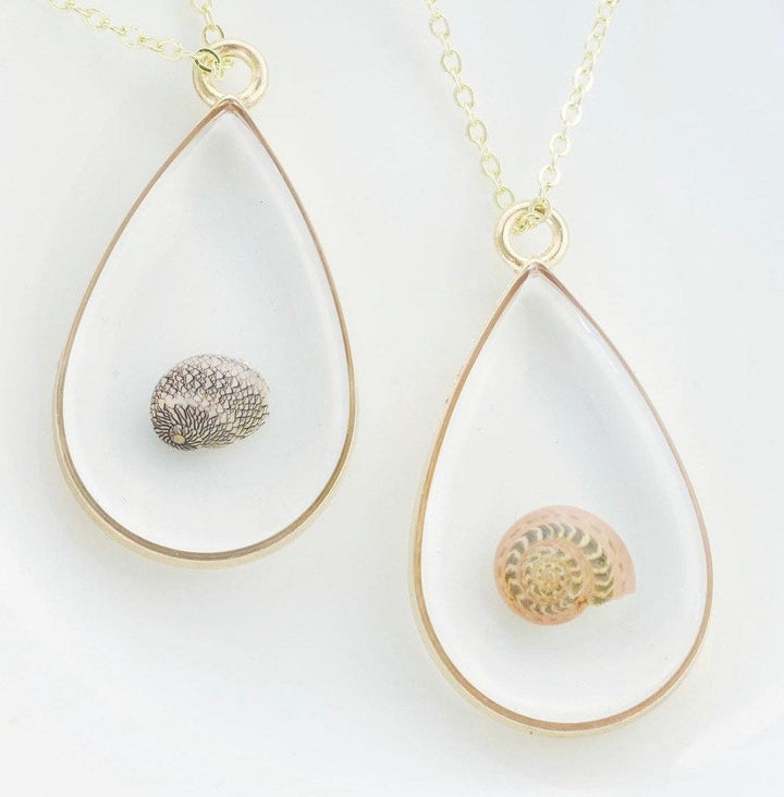 custom seashell resin necklace unique gift for her and ocean lovers, beach keepsake jewelry