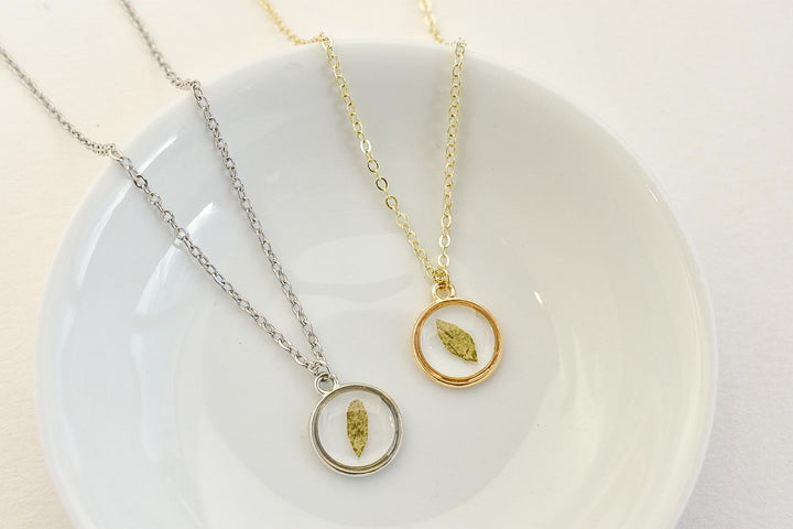 Sage Necklace – Handmade Resin Herb Pendant, Symbolic Jewelry of Wisdom, Healing, and Protection, Real Garden Sage Jewelry