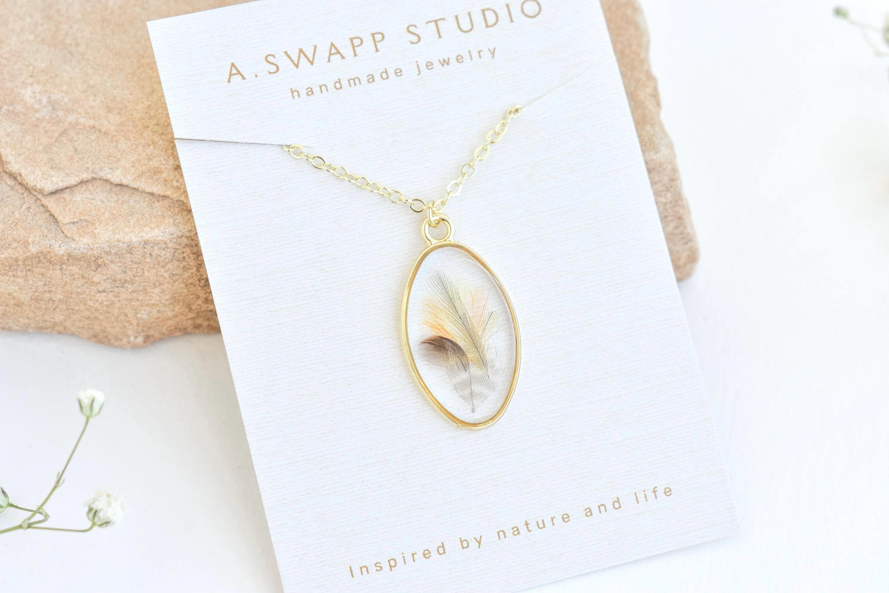 bird feather preservation necklace, bird feather keepsake jewelry, birder gift, gift for bird owner, unique resin jewelry