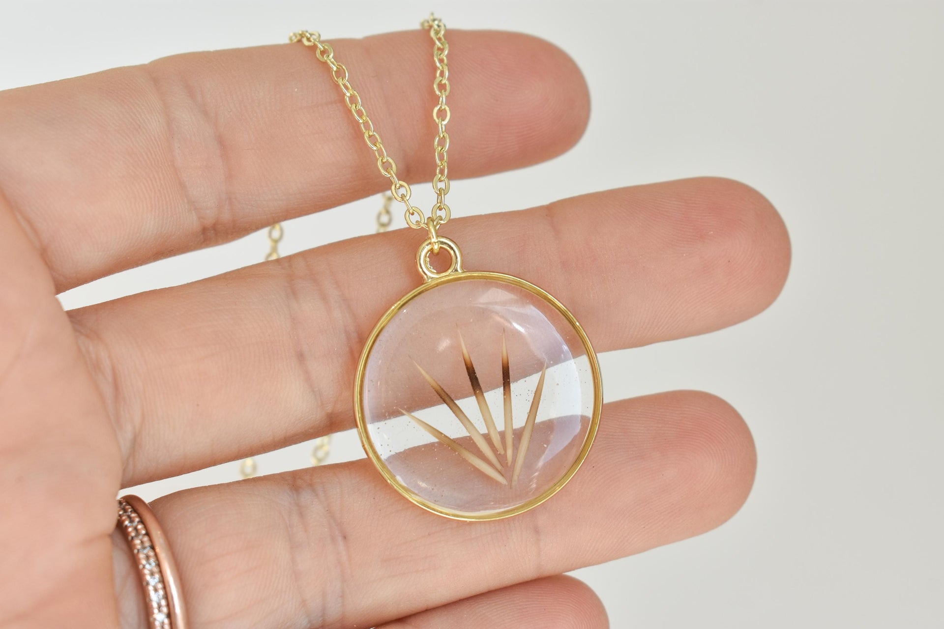Custom Hedgehog Quill Necklace | Handmade Resin Keepsake Jewelry l Gift for Her