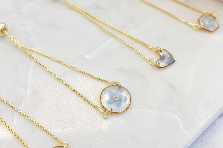 Child Loss Gift for Mothers- Forget Me Not Real Flower Bracelet for Miscarriage/Grief/Loss/Hope/Love