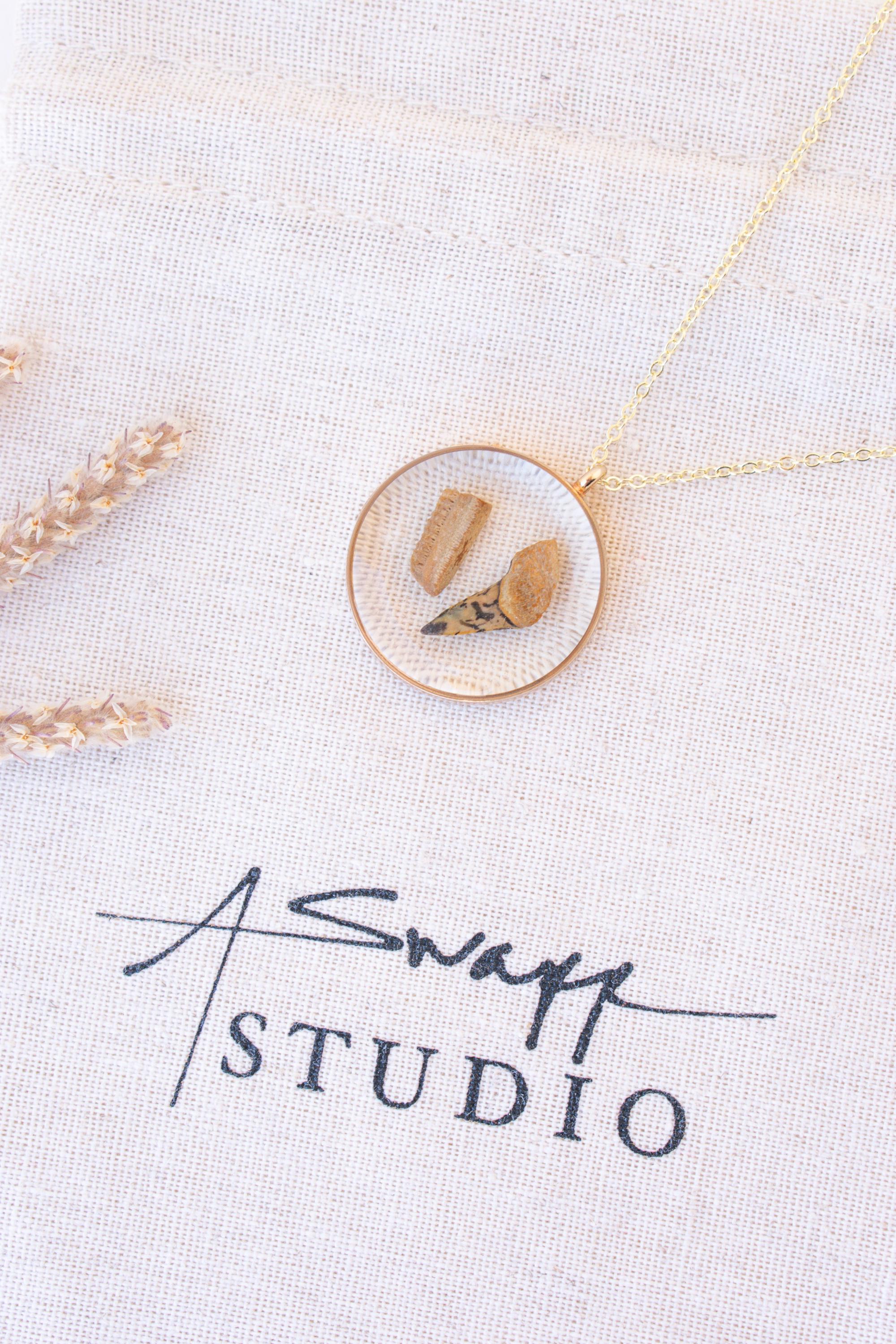 Custom Seashell Resin Necklace: Ocean Keepsake Jewelry