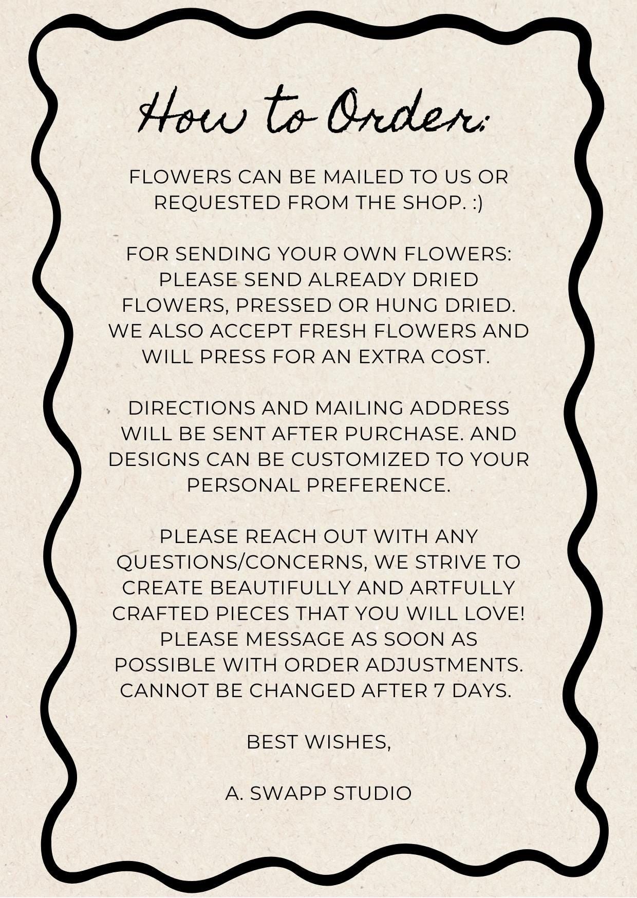Custom Pressed Flower Necklace: Handmade Resin Keepsake with Your Meaningful Flowers