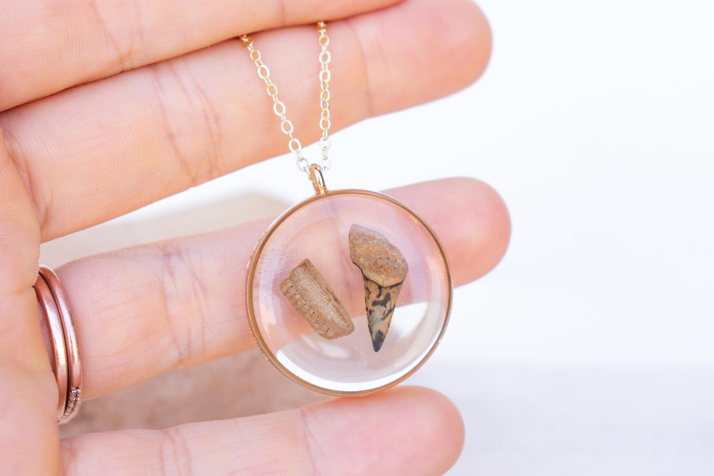Custom Seashell Resin Necklace: Ocean Keepsake Jewelry