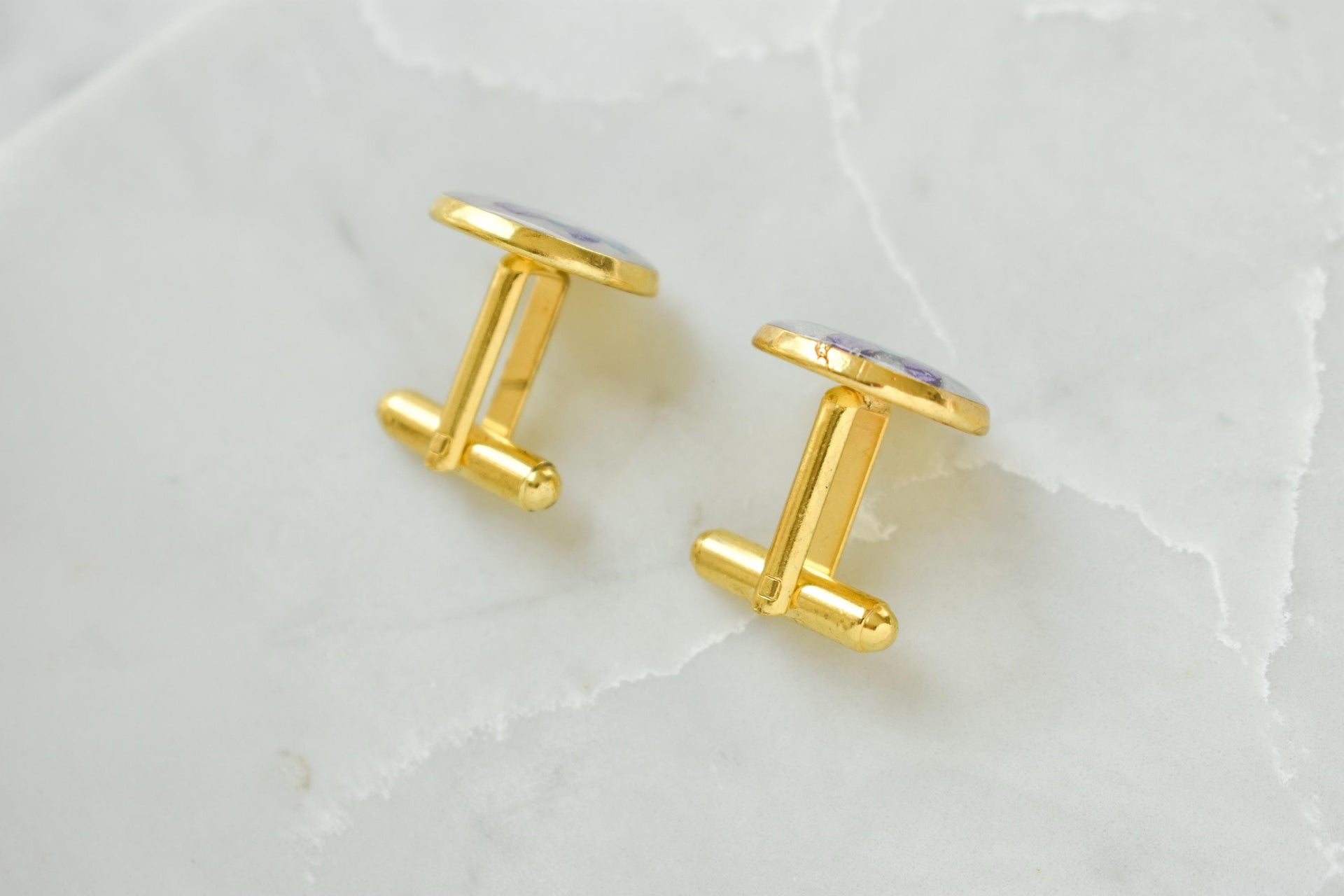 Custom Memorial Cufflinks – Handmade Resin Jewelry with Pressed Flowers, Personalized Gift for Men, Fathers, and Sons