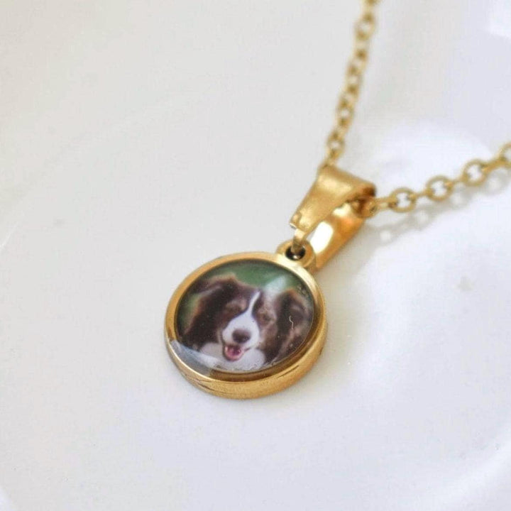 Custom Dog Photo Necklace – Personalized Gift Pet Portrait Jewelry – Keepsake for Dog Lovers