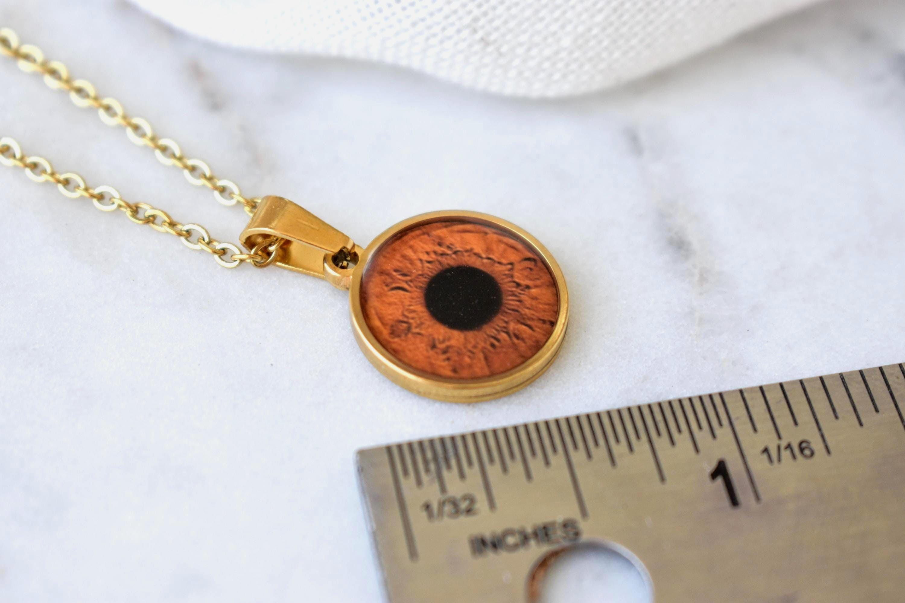 Custom Iris Eye Resin Necklace – Personalized (made to order) Iris Portrait Jewelry, Cat Eye, Pet Eye, etc.