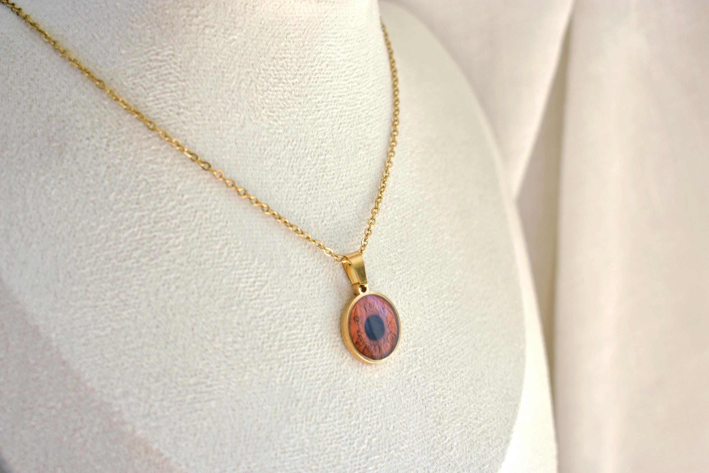 Custom Iris Eye Resin Necklace – Personalized (made to order) Iris Portrait Jewelry, Cat Eye, Pet Eye, etc.