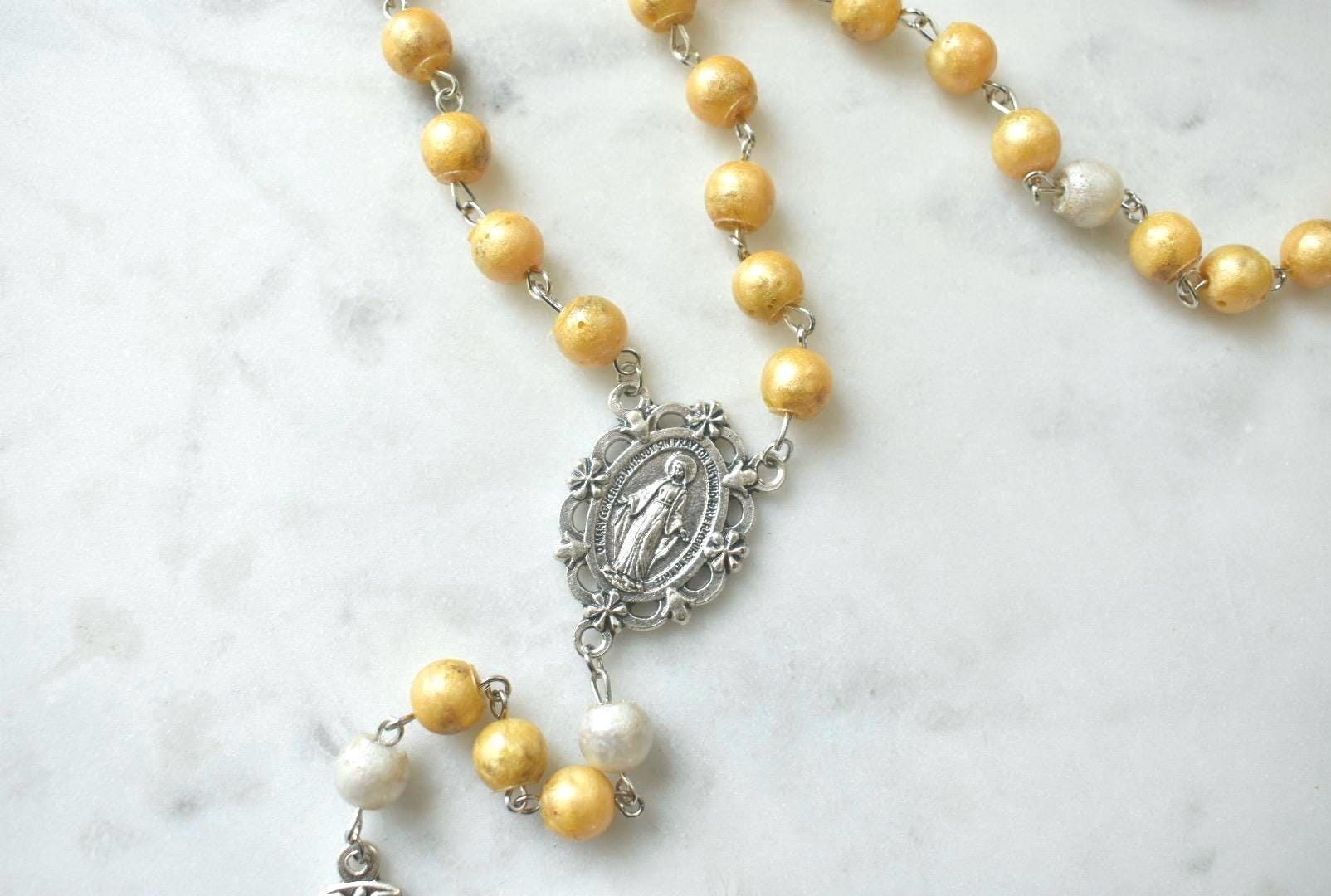 Flower Memorial Rosary : Flower Petals from Wedding, Funeral, Baptism, Shower, Anniversary, Birth, Special Occasion