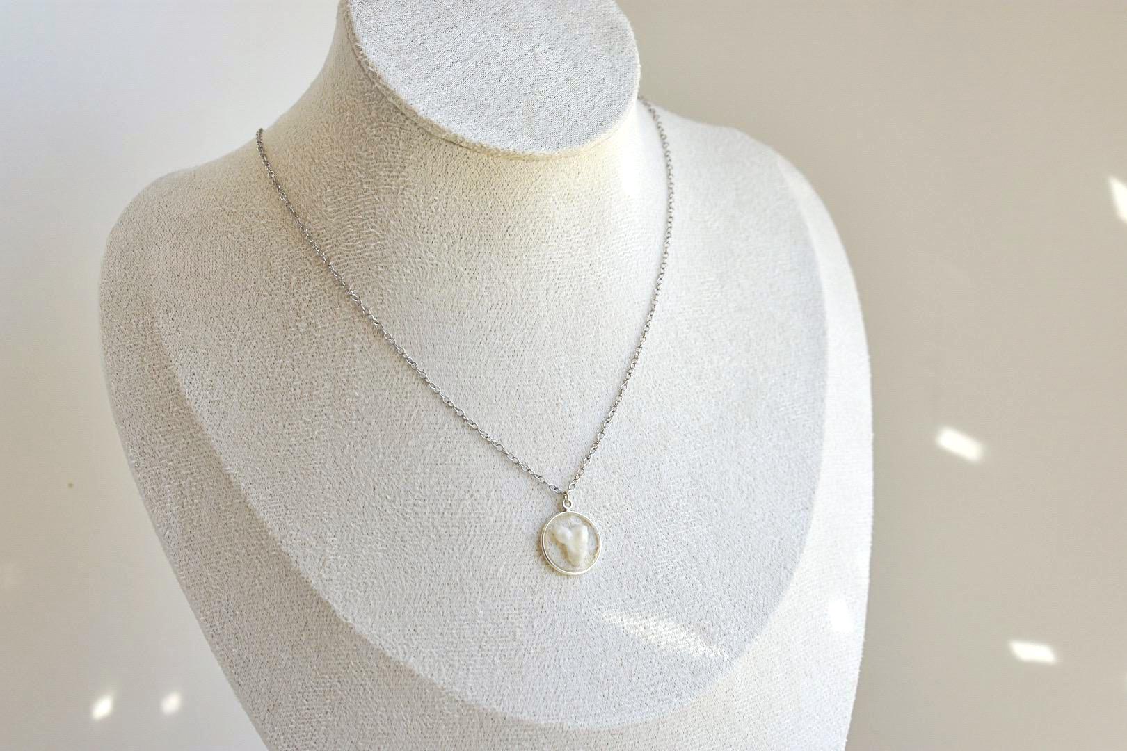 Sterling Silver Pet Tooth Custom Necklace | Handmade Resin Keepsake Jewelry l Gold Filled