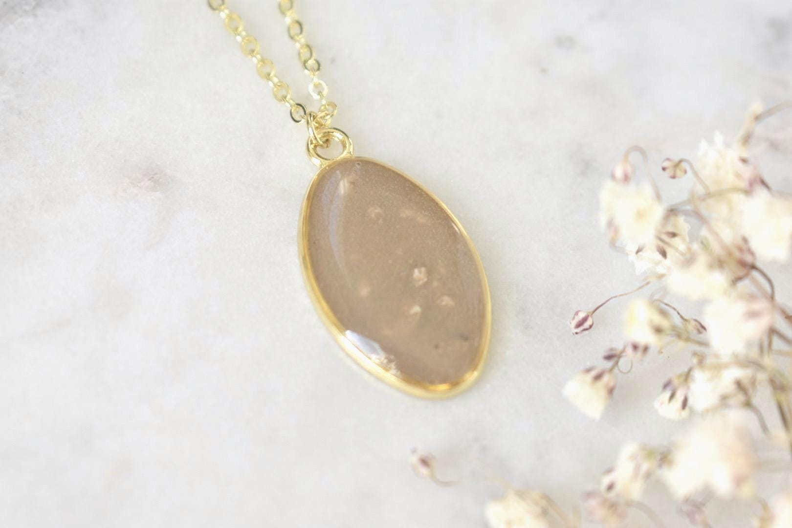 Custom Ashes Memorial Necklace: Resin Keepsake Jewelry