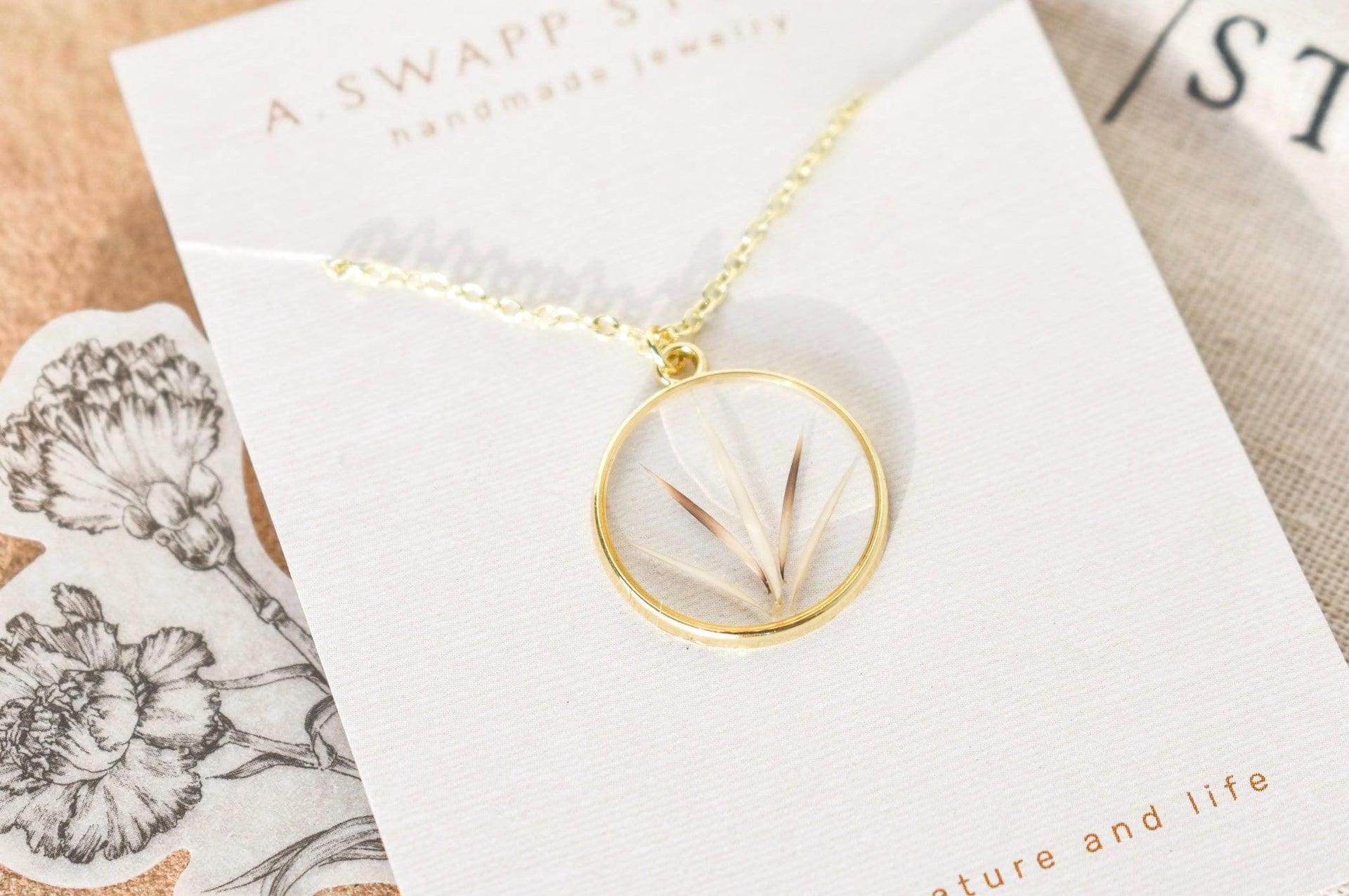 Custom Hedgehog Quill Necklace | Handmade Resin Keepsake Jewelry l Gift for Her