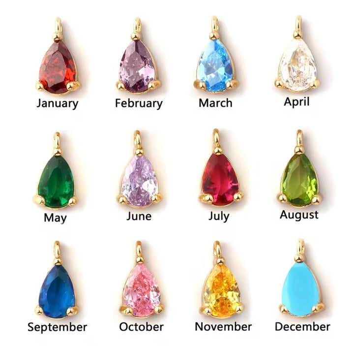 Birthstone Charm Add On to Handmade Custom Necklace