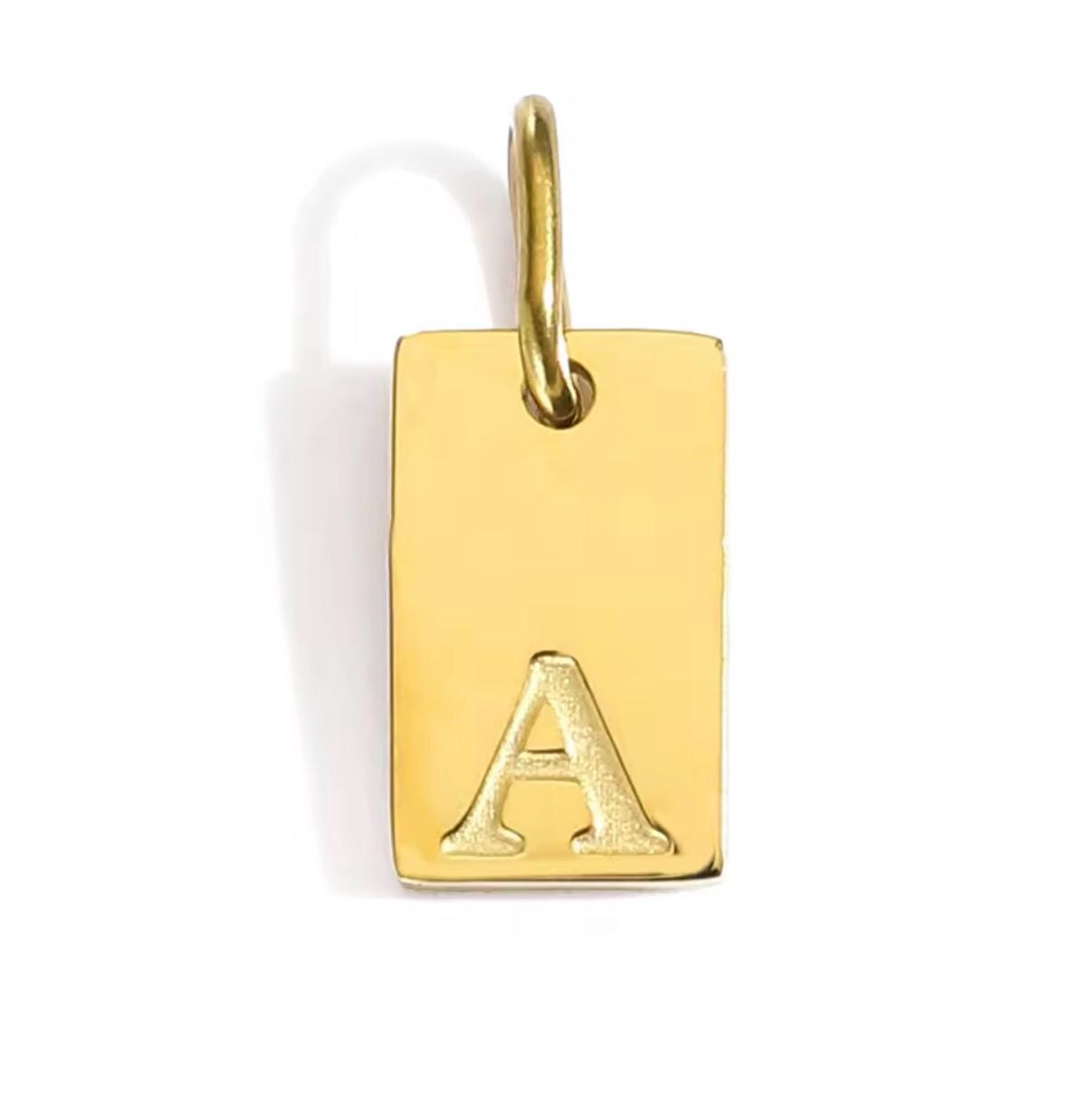 Letter, Initial Gold Charm Add On to Handmade Custom Necklace